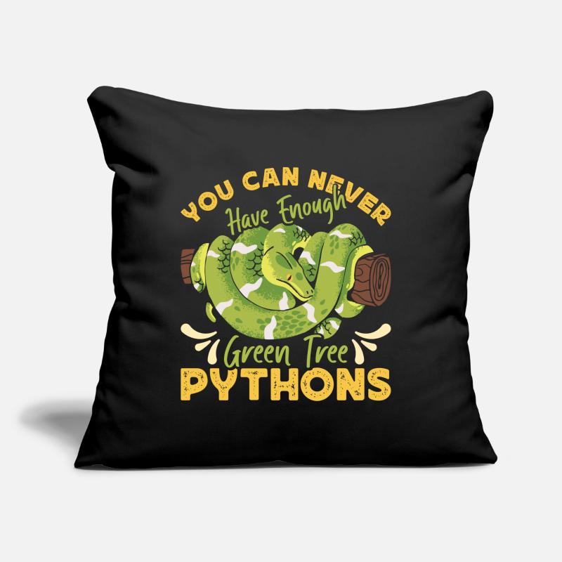 Green Tree Python Sofa pillow with filling 45cm x 45cm