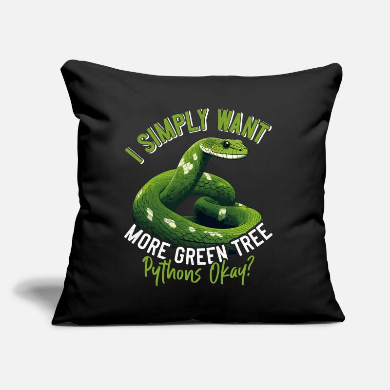 Green Tree Python Sofa pillow with filling 45cm x 45cm