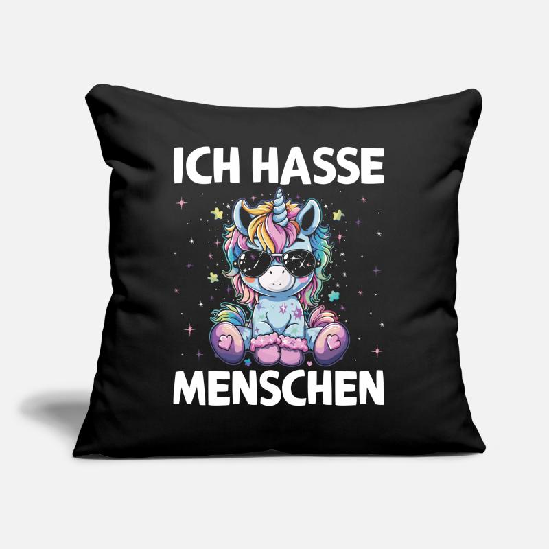Süßes Einhorn, Bunte Einhörner Sofakissen mit Füllung 45 x 45 cm