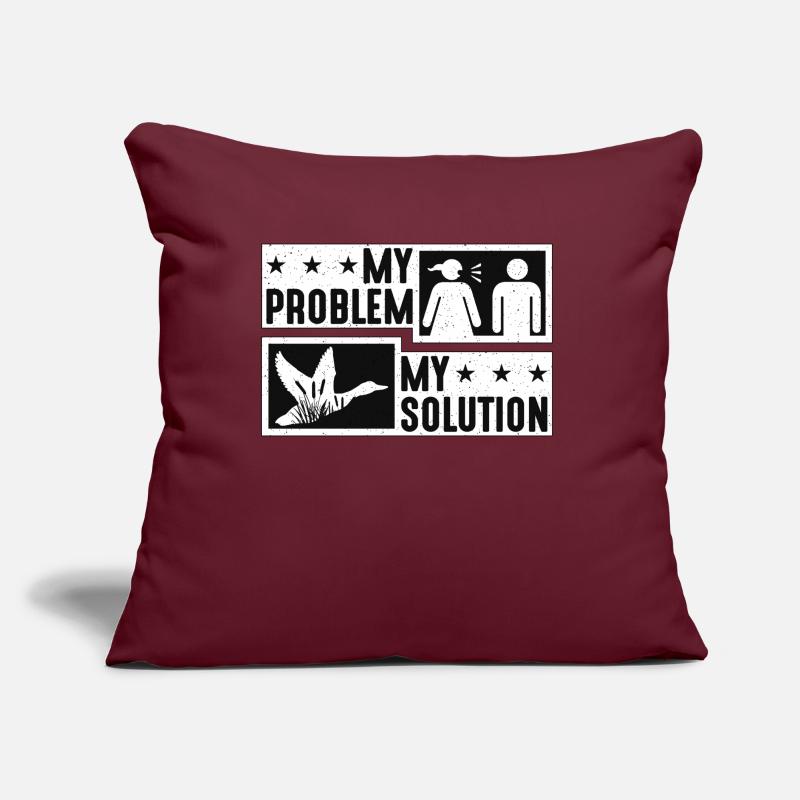 Mallard Duck My Problem My Solution Pictogram Dad Sofakissen mit Füllung 45 x 45 cm