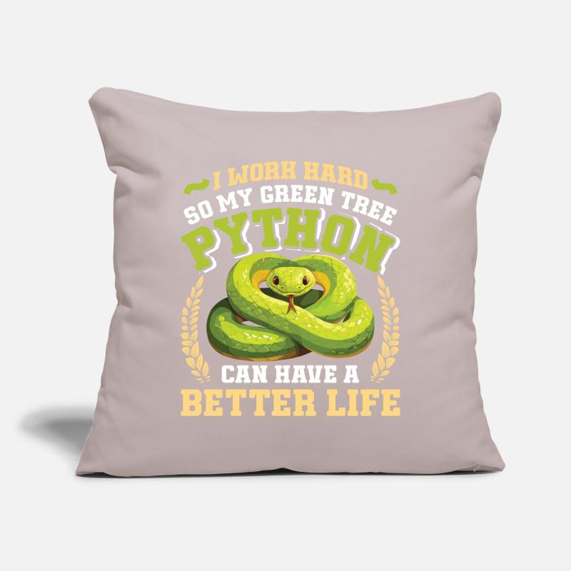 Green Tree Python Sofa pillow with filling 45cm x 45cm