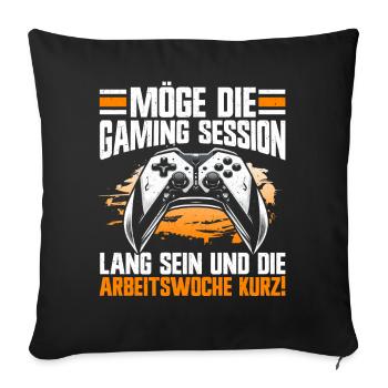Gaming Gamer Gamer Video Player Console PC Gaming - Sofa pillow with filling 45cm x 45cm - black - Front