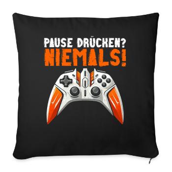 Gaming Gamer Gamer Video Player Console PC Gaming - Sofa pillow with filling 45cm x 45cm - black - Front
