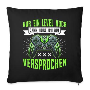 Jeux Gamer Gamer Lecteur vidéo Console PC Jeux - Coussin et housse de 45 x 45 cm - noir - Devant