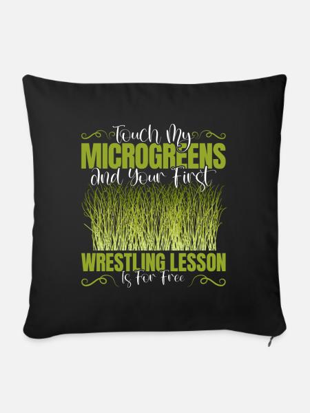 Microgreens Microgreen - Sofakissen mit Füllung 45 x 45 cm - Schwarz