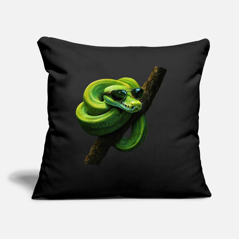 Green Tree Python Snakes Lover Terrarium Sofa pillow with filling 45cm x 45cm