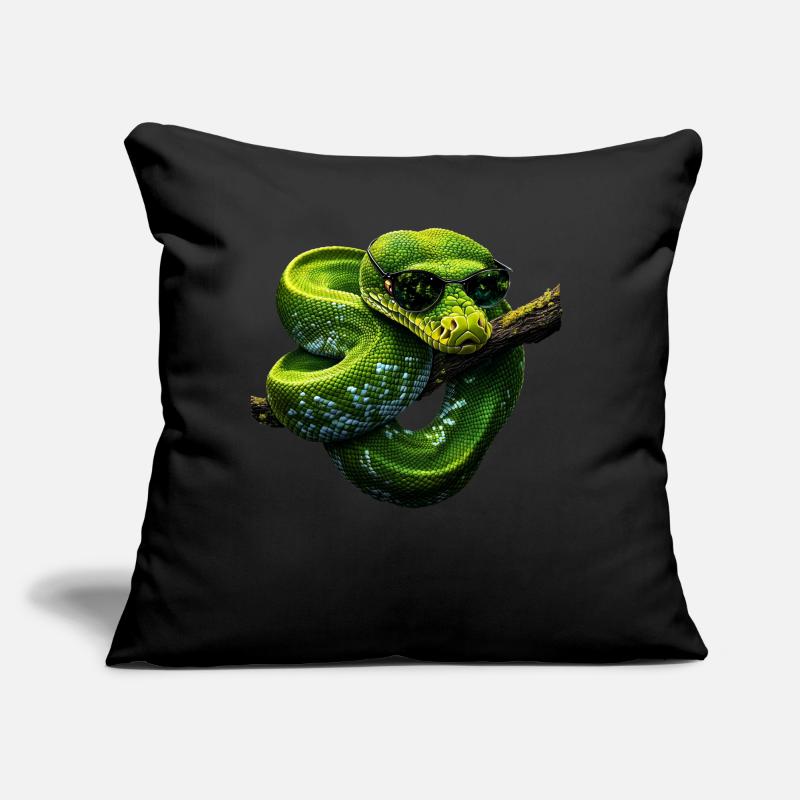 Green Tree Python Snakes Lover Terrarium Sofa pillow with filling 45cm x 45cm