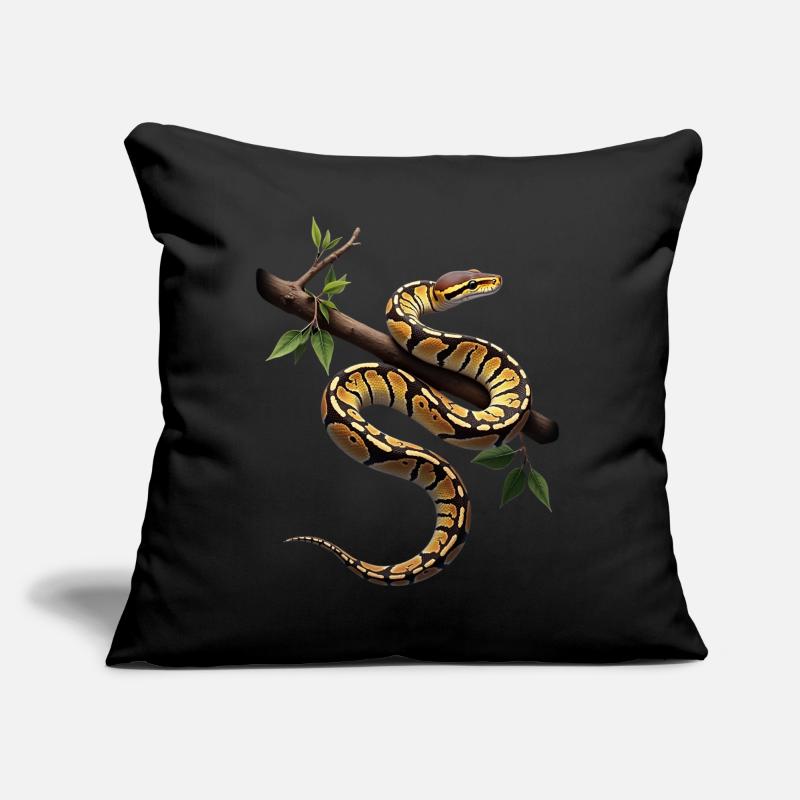 Königspython Schlangen Liebhaber Terrarium Python Sofakissen mit Füllung 45 x 45 cm