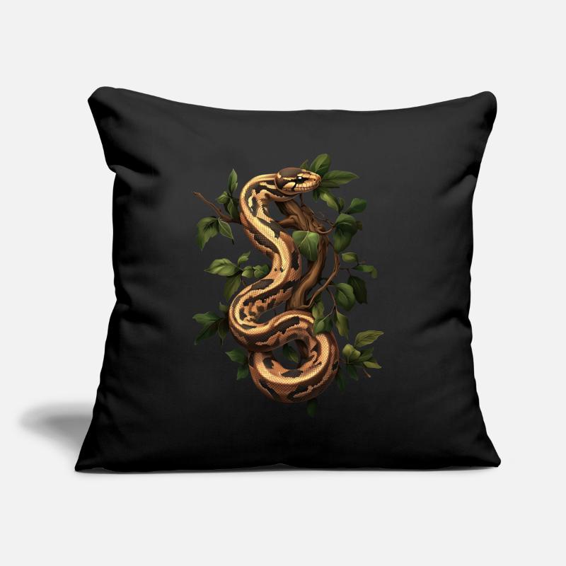 Roi Python Serpents Amoureux Terrarium Python Coussin et housse de 45 x 45 cm