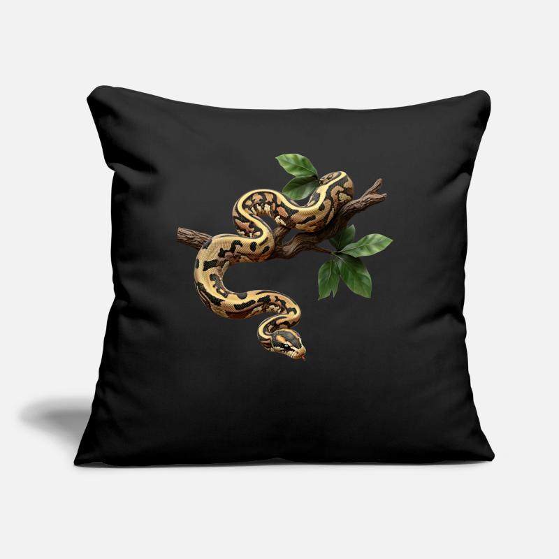 Königspython Schlangen Liebhaber Terrarium Python Sofakissen mit Füllung 45 x 45 cm