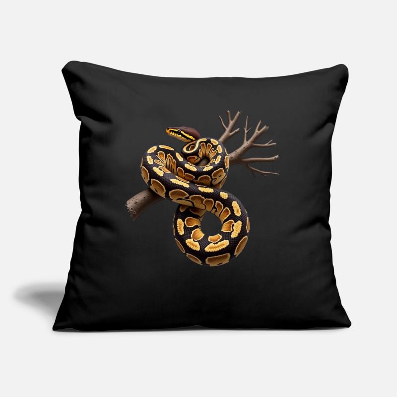Roi Python Serpents Amoureux Terrarium Python Coussin et housse de 45 x 45 cm