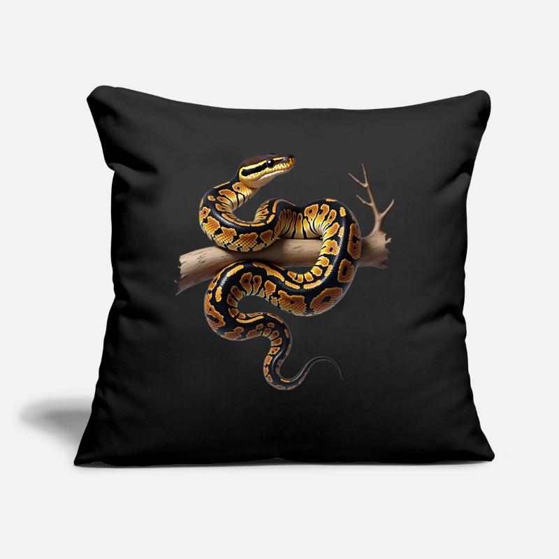 Königspython Schlangen Liebhaber Terrarium Python Sofakissen mit Füllung 45 x 45 cm