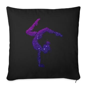Gymnastics Gymnast Acrobatics Gymnast - Sofa pillow with filling 45cm x 45cm - black - Front