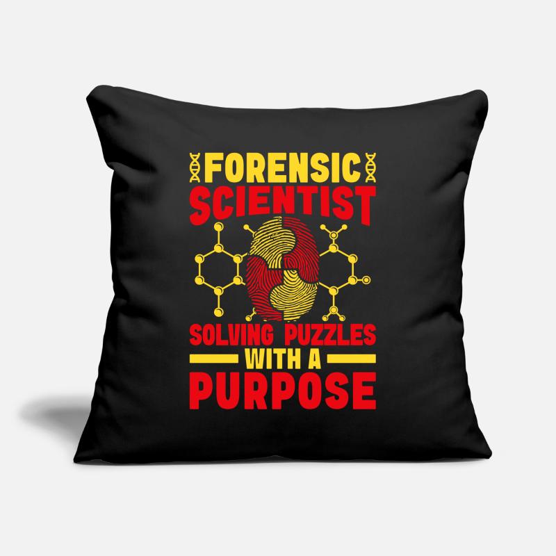 Forensic Science Major Solving Puzzles Sofakissen mit Füllung 45 x 45 cm