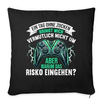 Gaming Gamer Gamer Video Player Console PC Gaming - Sofa pillow with filling 45cm x 45cm - black - Front