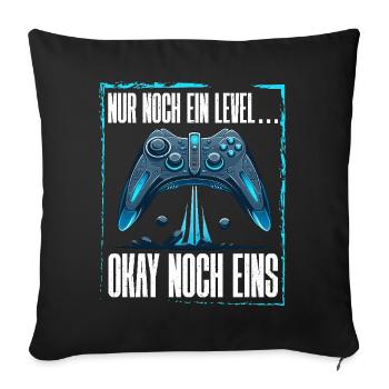 Gaming Gamer Gamer Video Player Console PC Gaming - Sofa pillow with filling 45cm x 45cm - black - Front
