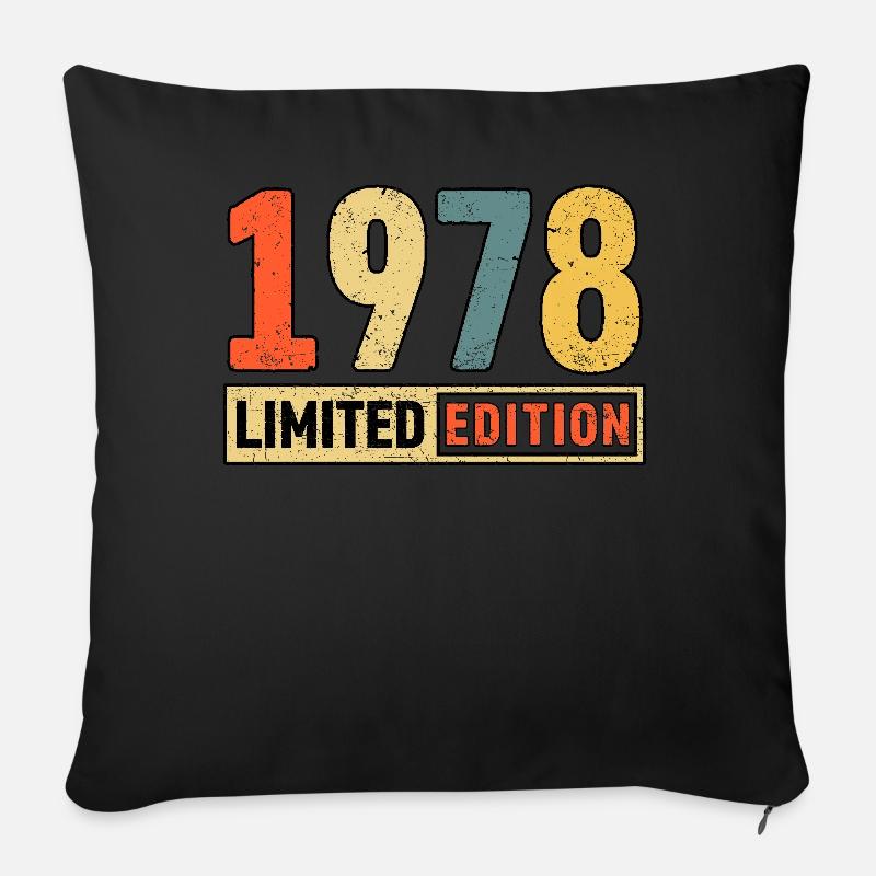 Edition limitée 1978 - Coussin et housse de 45 x 45 cm - noir