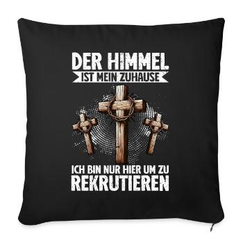 Jesus Christian Catholic Believers Worship Service - Sofa pillow with filling 45cm x 45cm - black - Front