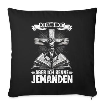 Service d’adoration des croyants catholiques chrétiens de Jésus - Coussin et housse de 45 x 45 cm - noir - Devant