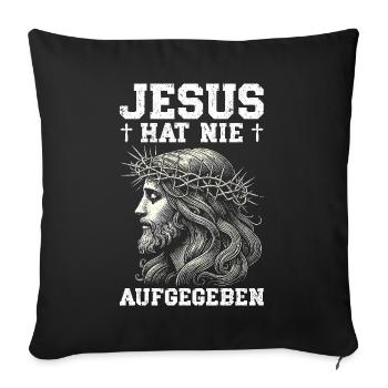 Service d’adoration des croyants catholiques chrétiens de Jésus - Coussin et housse de 45 x 45 cm - noir - Devant