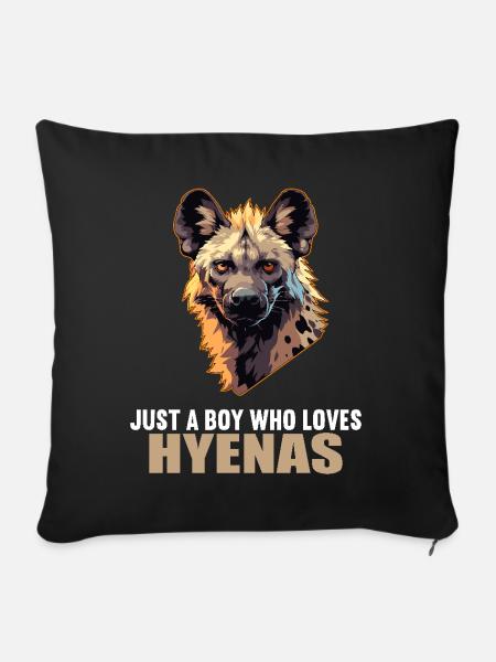 Hyänen Hyäne - Sofakissen mit Füllung 45 x 45 cm - Schwarz