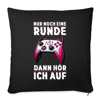 Encore un tour, puis j’écouterai sur consoles - Coussin et housse de 45 x 45 cm - noir - Devant