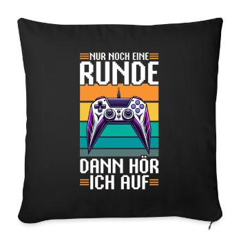 Encore un tour, puis j’écouterai sur consoles - Coussin et housse de 45 x 45 cm - noir - Devant