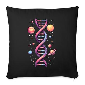 Double Helix DNA Space - Sofa pillow with filling 45cm x 45cm - black - Front