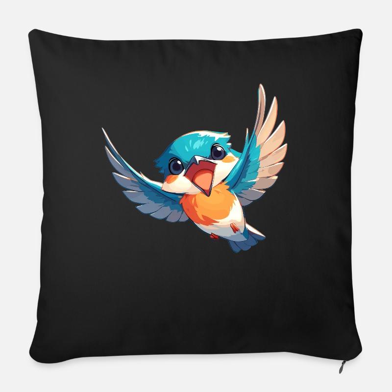 Eisvögel Eisvogel - Sofakissen mit Füllung 45 x 45 cm - Schwarz