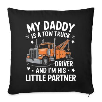 Tow Truck Truck Tow Truck - Sofa pillow with filling 45cm x 45cm - black - Front
