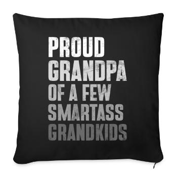 Grand-père Grand-père Pops Grand-parent - Coussin et housse de 45 x 45 cm - noir - Devant