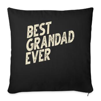 Grand-père Grand-père Pops Grand-parent - Coussin et housse de 45 x 45 cm - noir - Devant