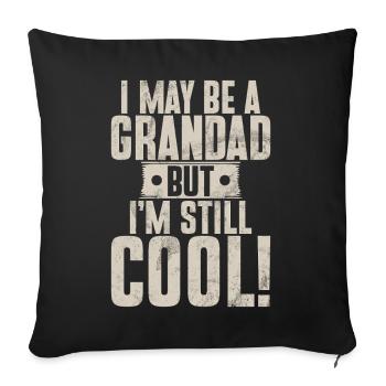 Grand-père Grand-père Pops Grand-parent - Coussin et housse de 45 x 45 cm - noir - Devant
