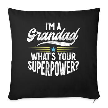 Grand-père Grand-père Pops Grand-parent - Coussin et housse de 45 x 45 cm - noir - Devant