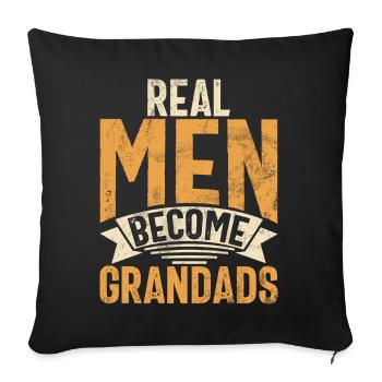 Grand-père Grand-père Pops Grand-parent - Coussin et housse de 45 x 45 cm - noir - Devant