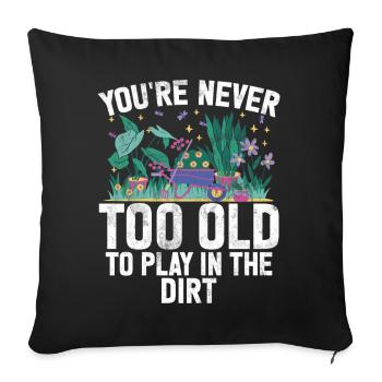 Garden Plants Gardener Garden Lover Planting - Sofa pillow with filling 45cm x 45cm - black - Front