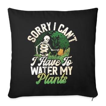 Garden Plants Gardener Garden Lover Planting - Sofa pillow with filling 45cm x 45cm - black - Front