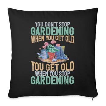 Garden Plants Gardener Garden Lover Planting - Sofa pillow with filling 45cm x 45cm - black - Front