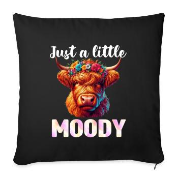 Scottish Highland Cow Scotland Farm - Sofa pillow with filling 45cm x 45cm - black - Front