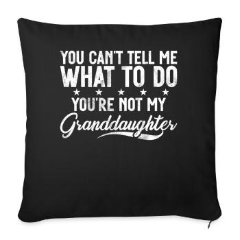 Meilleur oncle fier oncle citation humour - Coussin et housse de 45 x 45 cm - noir - Devant