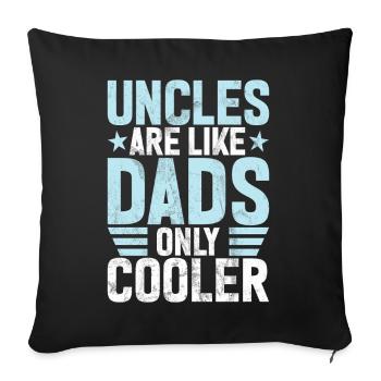 Meilleur oncle fier oncle citation humour - Coussin et housse de 45 x 45 cm - noir - Devant