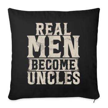 Meilleur oncle fier oncle citation humour - Coussin et housse de 45 x 45 cm - noir - Devant