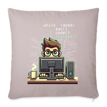 Programmierer Computercodierungssoftwareentwickler - Sofakissen mit Füllung 45 x 45 cm - helles Taupe - Vorne