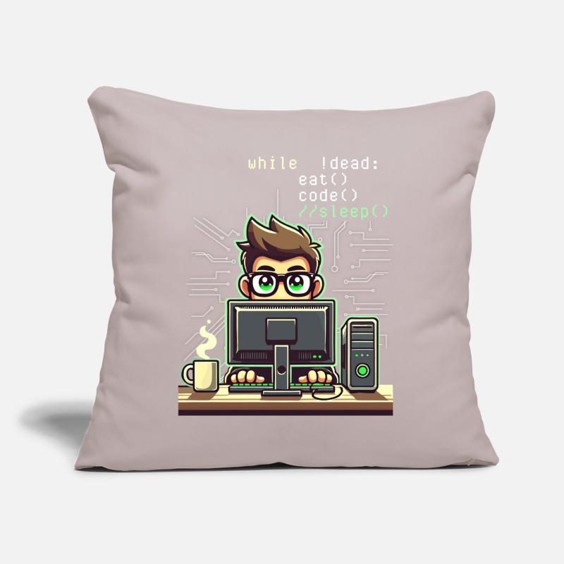 Programmierer Computercodierungssoftwareentwickler Sofakissen mit Füllung 45 x 45 cm
