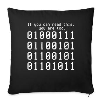 Programmeur, Codage informatique, Développeur de logiciels - Coussin et housse de 45 x 45 cm - noir - Devant