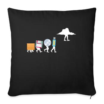 Programmeur, Codage informatique, Développeur de logiciels - Coussin et housse de 45 x 45 cm - noir - Devant