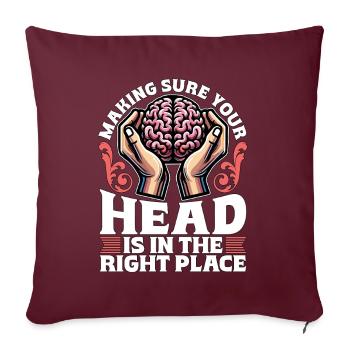 Neurochirurgien S’assurer que votre neurologue en chef - Coussin et housse de 45 x 45 cm - bordeaux - Devant