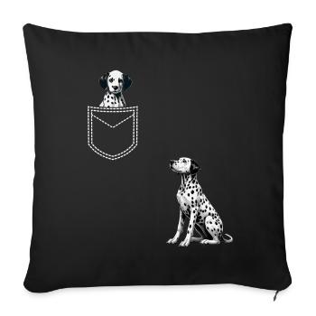 Dalmatiner Hunde Liebhaber Hundebesitzer - Sofakissen mit Füllung 45 x 45 cm - Schwarz - Vorne