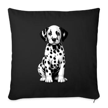 Dalmatiner Hunde Liebhaber Hundebesitzer - Sofakissen mit Füllung 45 x 45 cm - Schwarz - Vorne