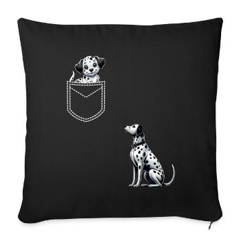 Dalmatiner Hunde Liebhaber Hundebesitzer - Sofakissen mit Füllung 45 x 45 cm - Schwarz - Vorne